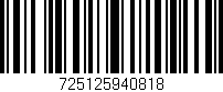 Código de barras (EAN, GTIN, SKU, ISBN): '725125940818'