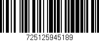 Código de barras (EAN, GTIN, SKU, ISBN): '725125945189'