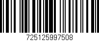 Código de barras (EAN, GTIN, SKU, ISBN): '725125997508'