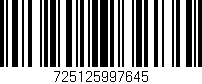 Código de barras (EAN, GTIN, SKU, ISBN): '725125997645'
