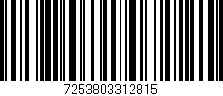 Código de barras (EAN, GTIN, SKU, ISBN): '7253803312815'