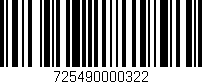 Código de barras (EAN, GTIN, SKU, ISBN): '725490000322'