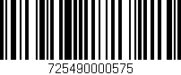 Código de barras (EAN, GTIN, SKU, ISBN): '725490000575'