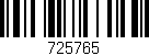 Código de barras (EAN, GTIN, SKU, ISBN): '725765'
