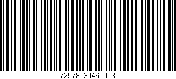 Código de barras (EAN, GTIN, SKU, ISBN): '72578_3046_0_3'