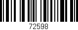Código de barras (EAN, GTIN, SKU, ISBN): '72598'