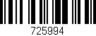 Código de barras (EAN, GTIN, SKU, ISBN): '725994'
