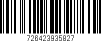 Código de barras (EAN, GTIN, SKU, ISBN): '726423935827'