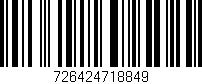 Código de barras (EAN, GTIN, SKU, ISBN): '726424718849'