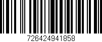 Código de barras (EAN, GTIN, SKU, ISBN): '726424941858'