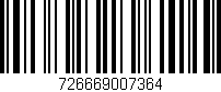 Código de barras (EAN, GTIN, SKU, ISBN): '726669007364'