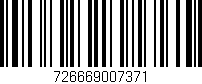 Código de barras (EAN, GTIN, SKU, ISBN): '726669007371'