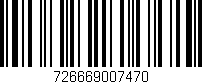 Código de barras (EAN, GTIN, SKU, ISBN): '726669007470'