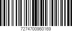 Código de barras (EAN, GTIN, SKU, ISBN): '7274700960169'