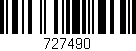 Código de barras (EAN, GTIN, SKU, ISBN): '727490'