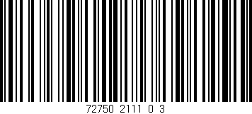 Código de barras (EAN, GTIN, SKU, ISBN): '72750_2111_0_3'