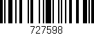 Código de barras (EAN, GTIN, SKU, ISBN): '727598'