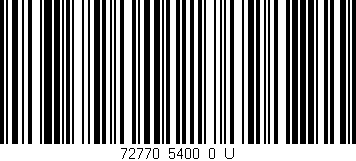 Código de barras (EAN, GTIN, SKU, ISBN): '72770_5400_0_U'