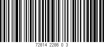 Código de barras (EAN, GTIN, SKU, ISBN): '72814_2286_0_3'