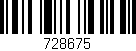 Código de barras (EAN, GTIN, SKU, ISBN): '728675'