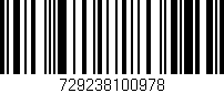 Código de barras (EAN, GTIN, SKU, ISBN): '729238100978'