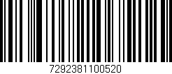 Código de barras (EAN, GTIN, SKU, ISBN): '7292381100520'
