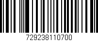 Código de barras (EAN, GTIN, SKU, ISBN): '729238110700'