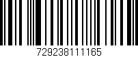 Código de barras (EAN, GTIN, SKU, ISBN): '729238111165'