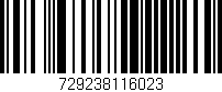Código de barras (EAN, GTIN, SKU, ISBN): '729238116023'
