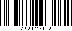 Código de barras (EAN, GTIN, SKU, ISBN): '7292381160302'