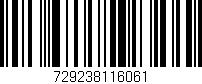 Código de barras (EAN, GTIN, SKU, ISBN): '729238116061'