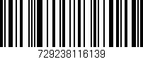 Código de barras (EAN, GTIN, SKU, ISBN): '729238116139'