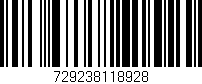 Código de barras (EAN, GTIN, SKU, ISBN): '729238118928'
