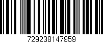 Código de barras (EAN, GTIN, SKU, ISBN): '729238147959'