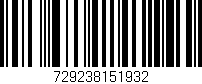 Código de barras (EAN, GTIN, SKU, ISBN): '729238151932'