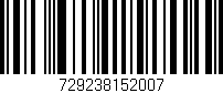 Código de barras (EAN, GTIN, SKU, ISBN): '729238152007'