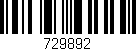 Código de barras (EAN, GTIN, SKU, ISBN): '729892'