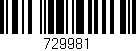 Código de barras (EAN, GTIN, SKU, ISBN): '729981'