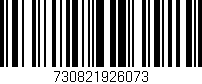 Código de barras (EAN, GTIN, SKU, ISBN): '730821926073'