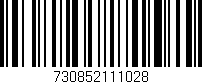 Código de barras (EAN, GTIN, SKU, ISBN): '730852111028'