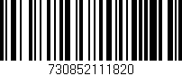 Código de barras (EAN, GTIN, SKU, ISBN): '730852111820'