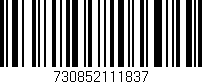 Código de barras (EAN, GTIN, SKU, ISBN): '730852111837'