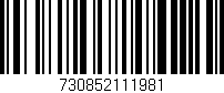 Código de barras (EAN, GTIN, SKU, ISBN): '730852111981'