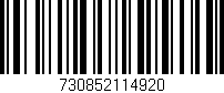 Código de barras (EAN, GTIN, SKU, ISBN): '730852114920'