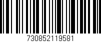 Código de barras (EAN, GTIN, SKU, ISBN): '730852119581'