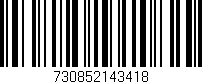 Código de barras (EAN, GTIN, SKU, ISBN): '730852143418'