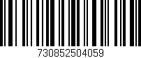 Código de barras (EAN, GTIN, SKU, ISBN): '730852504059'