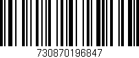 Código de barras (EAN, GTIN, SKU, ISBN): '730870196847'