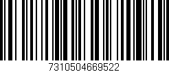 Código de barras (EAN, GTIN, SKU, ISBN): '7310504669522'