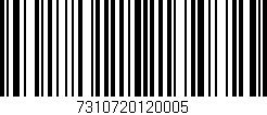 Código de barras (EAN, GTIN, SKU, ISBN): '7310720120005'